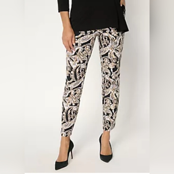 Susan Graver Paisley Pants - Picture 1 of 9